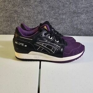 ASICS Gel-Lyte III Black Purple H5V0L-9090 Men's Size 7.5 NWOB Split Tongue